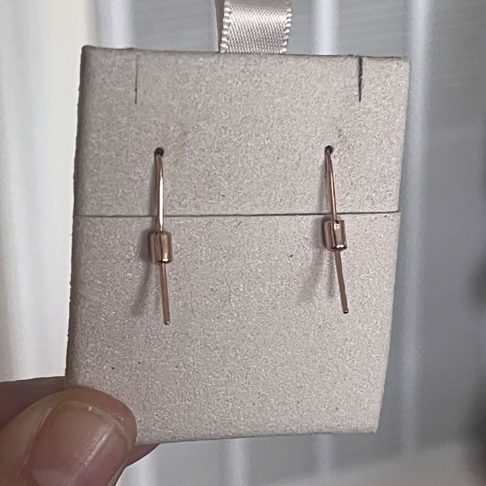 Rose Gold Lexi Diamond Earrings - Picture 3 of 3